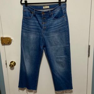 Slim wide leg crop Madewell size 31